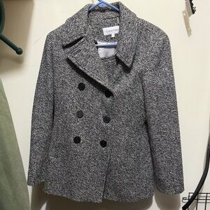 Calvin Klein Women's wool blend double breasted Peacoat